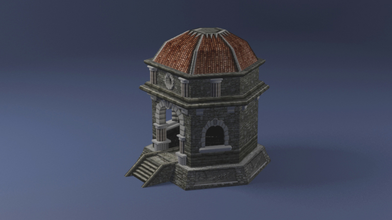 3D Ancient building door2