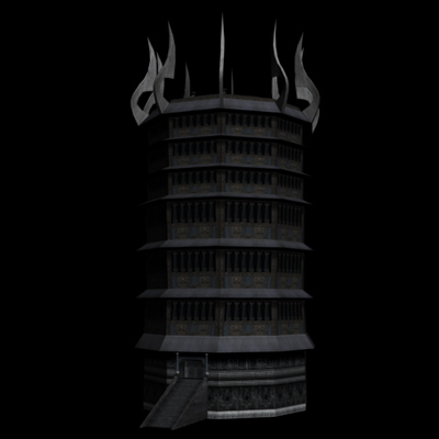 3D Black Crystal Tower4