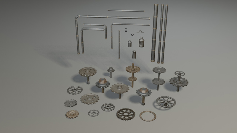 3D Gears and tubes1