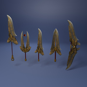 Set of Gold Weapons