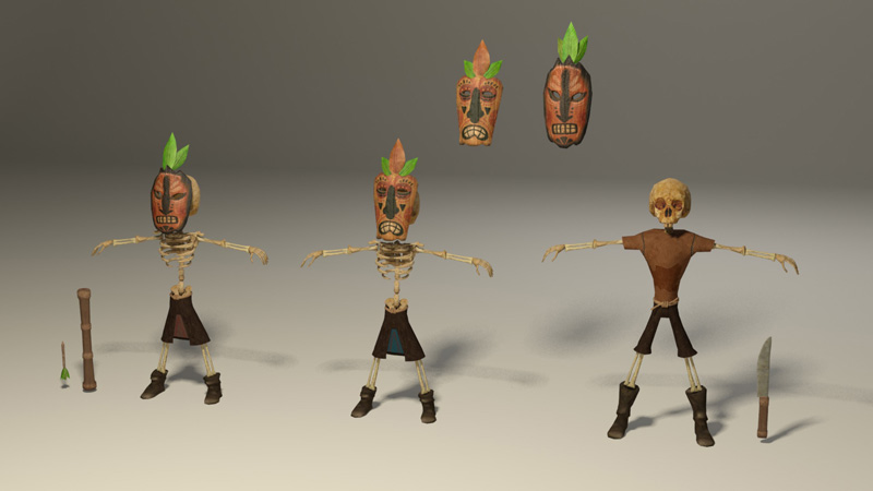 3D Indigenous skeletons