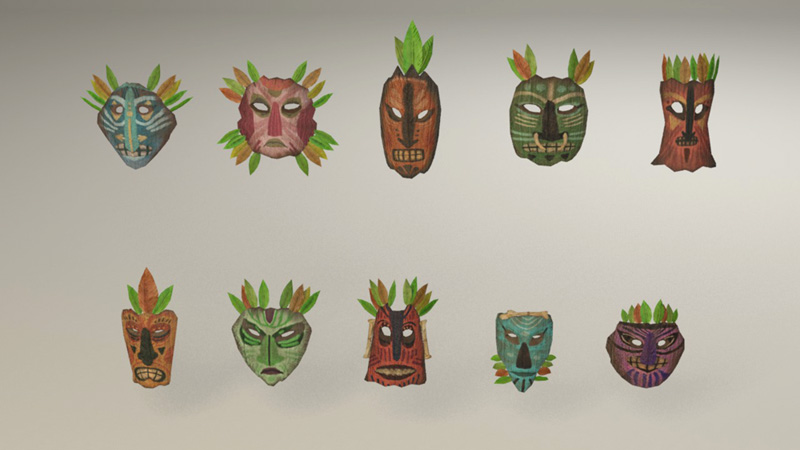 3D Tribal masks