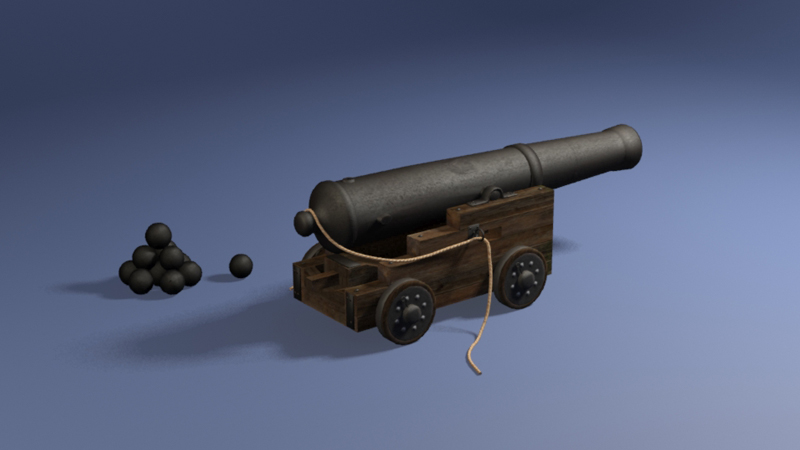3D Pirate cannon