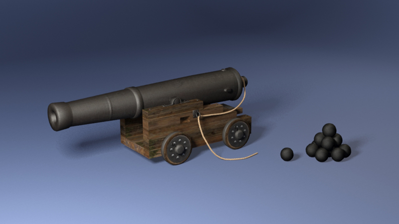 3D Pirate cannon2