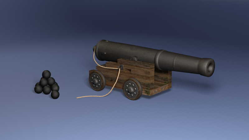 3D Pirate cannon3