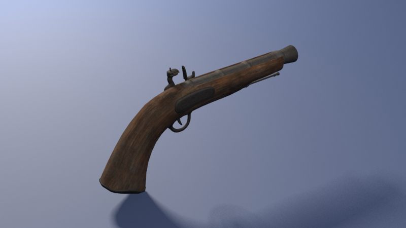 3D Pirate flintlock gun2