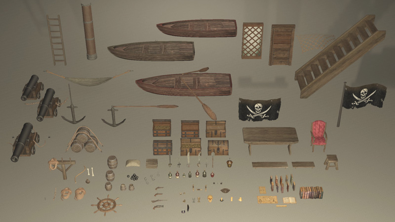 3D Pirate items