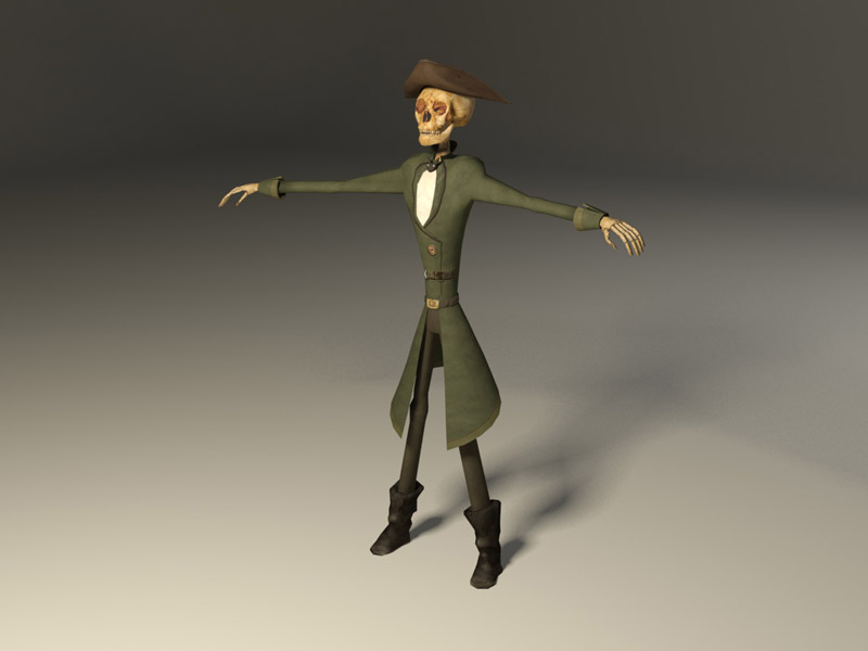 3D Skeleton pirate Jack