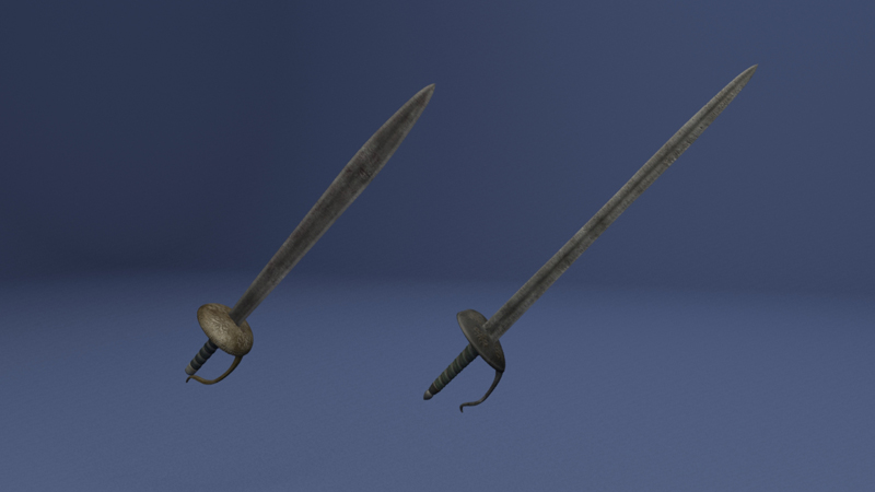 3D Pirate swords3