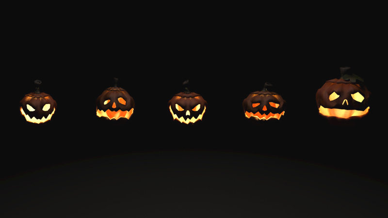 3D Halloween carved pumpkins2