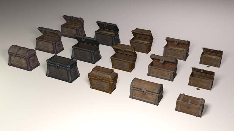 3D Treasure chests